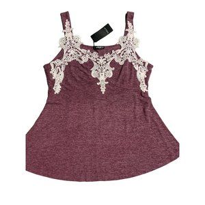 NWT SHEILAY Flowy Crochet Tank Top XXL 2X